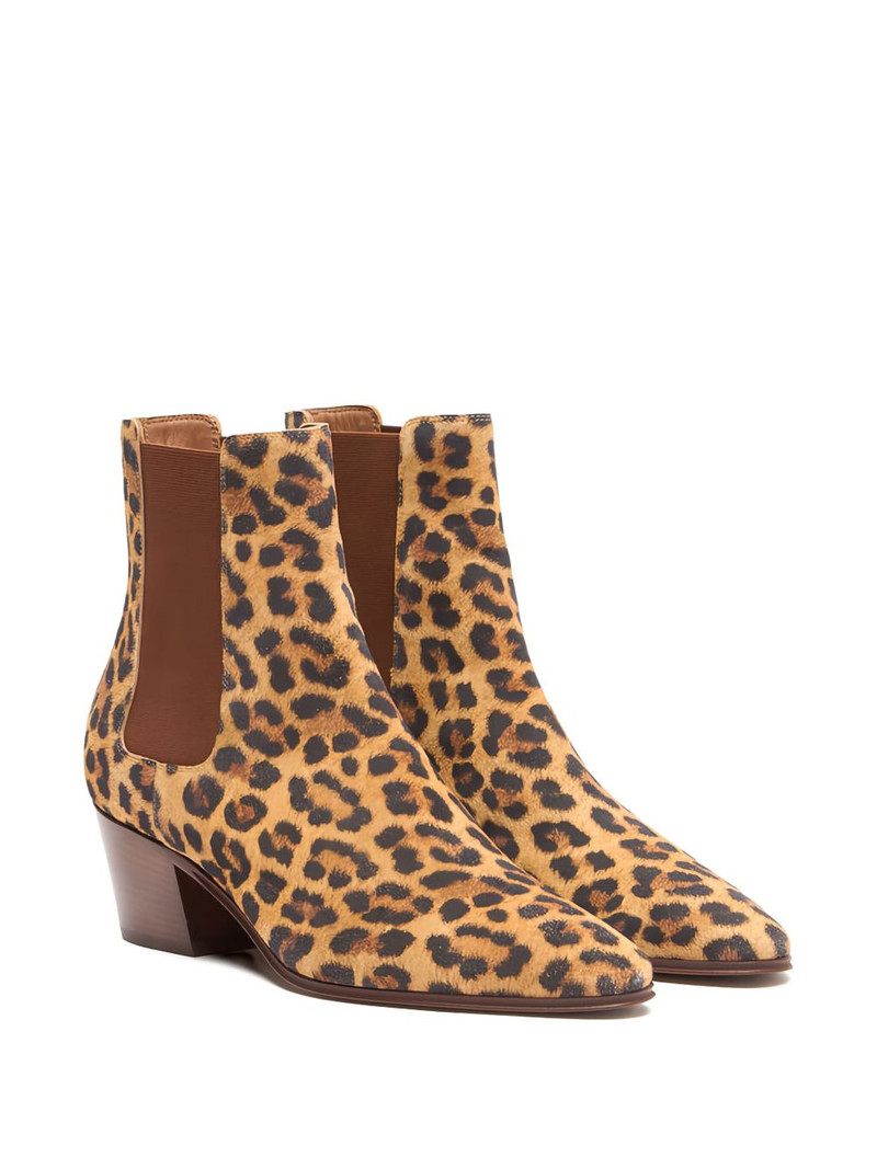 CASADEI 50mm leopard-print block-heel ankle boots outlook