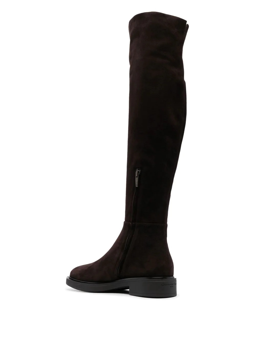 knee-high suede boots - 3