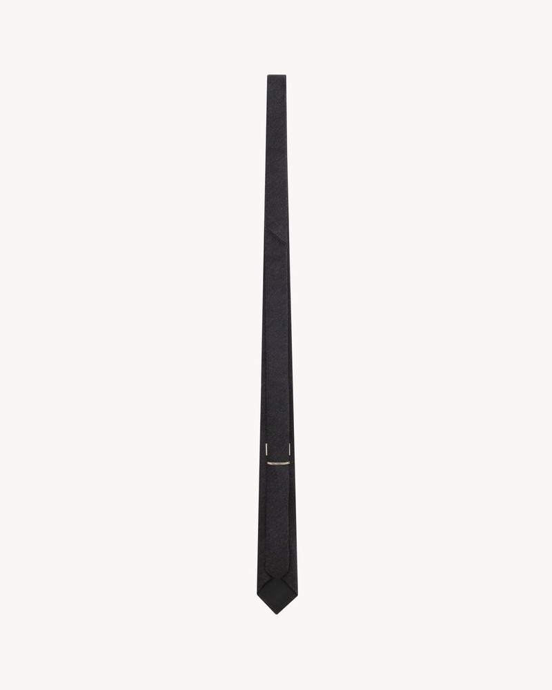SAINT LAURENT TIE IN SILK AND WOOL outlook