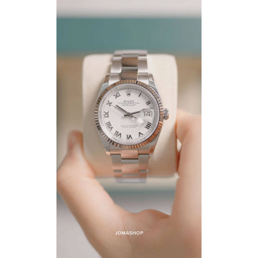 Rolex Datejust 36 Automatic White Dial Ladies Oyster Watch 126234WRO - 5