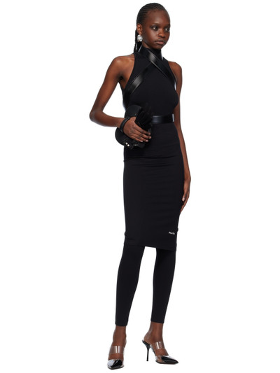 Alaïa Black Zip Midi Skirt outlook