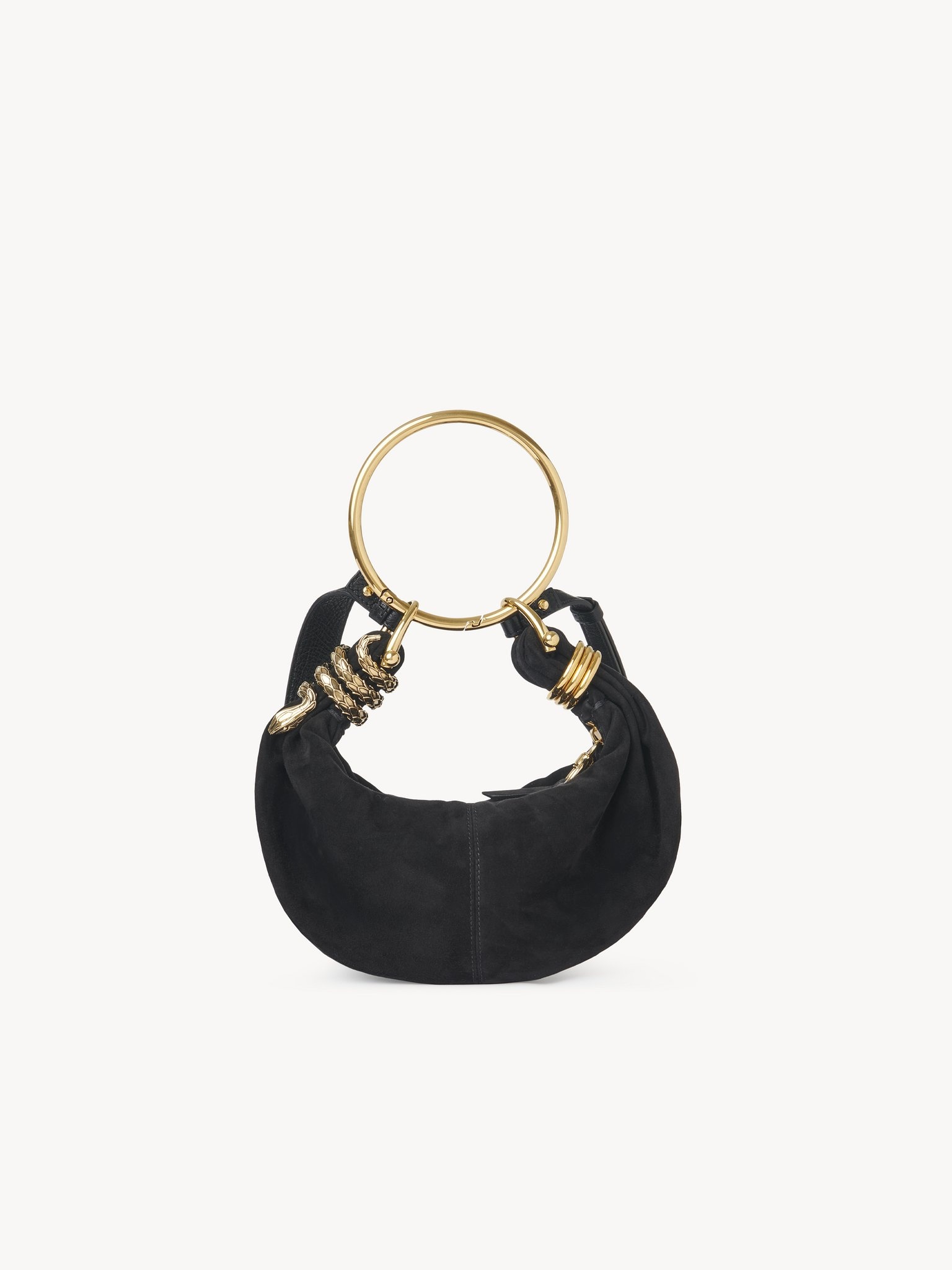 SMALL BRACELET HOBO BAG IN SUEDE LEATHER - 1