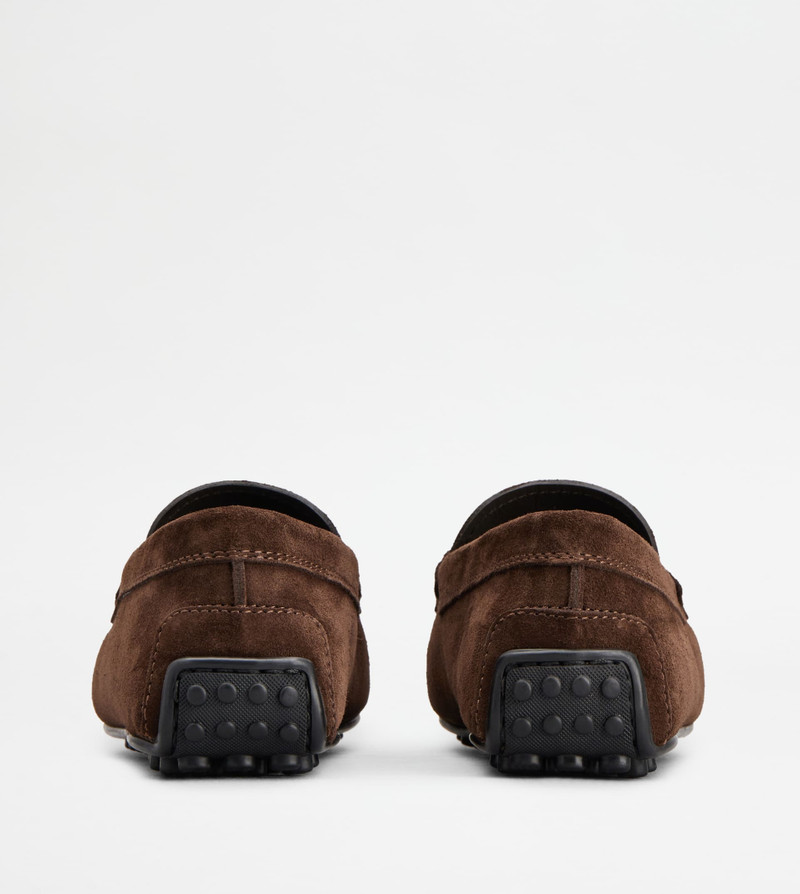 Tod's CITY GOMMINO DRIVING SHOES IN SUEDE - BROWN outlook