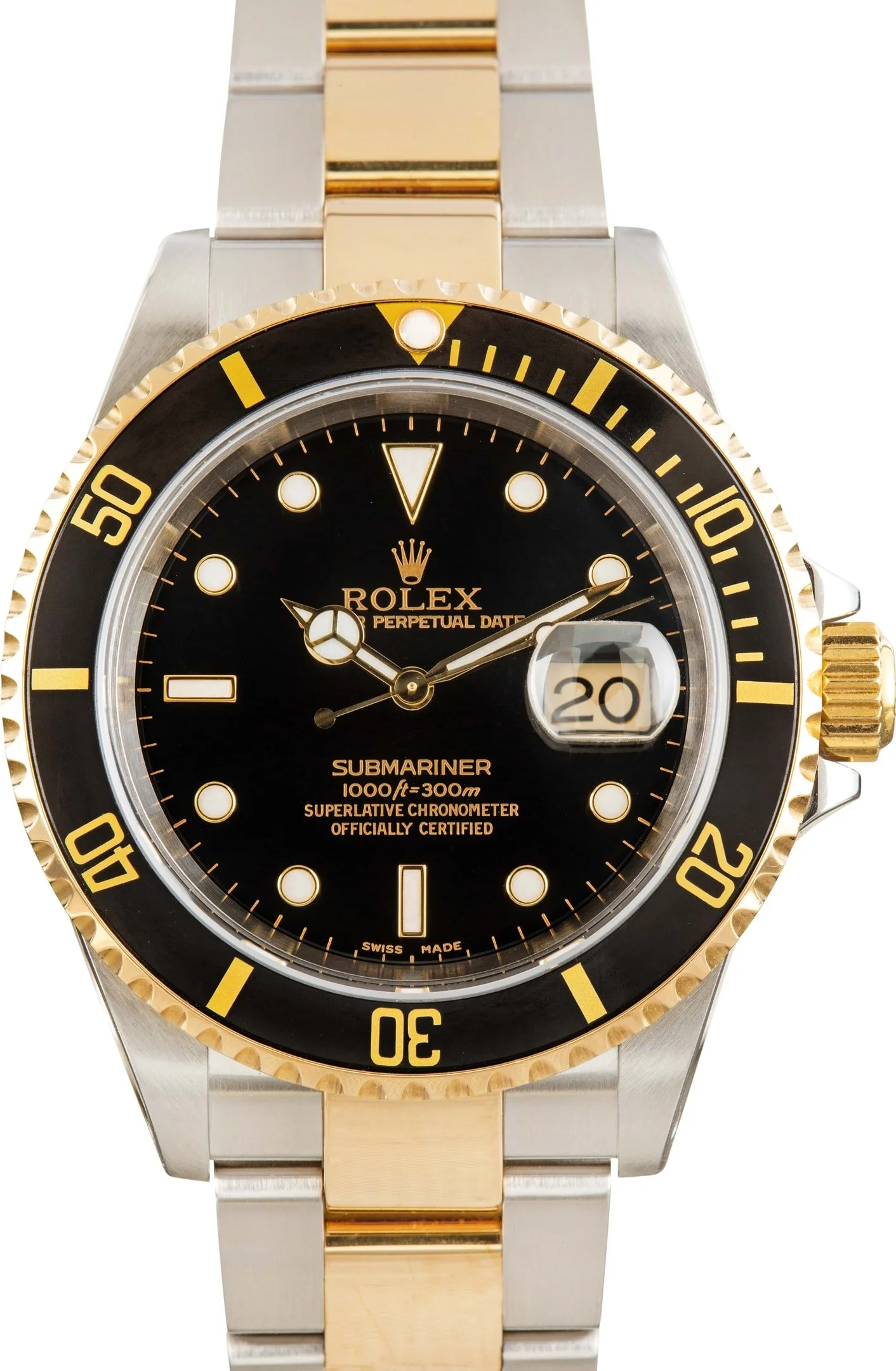 Rolex Submariner Steel & Gold 16613 Black Dial - 1