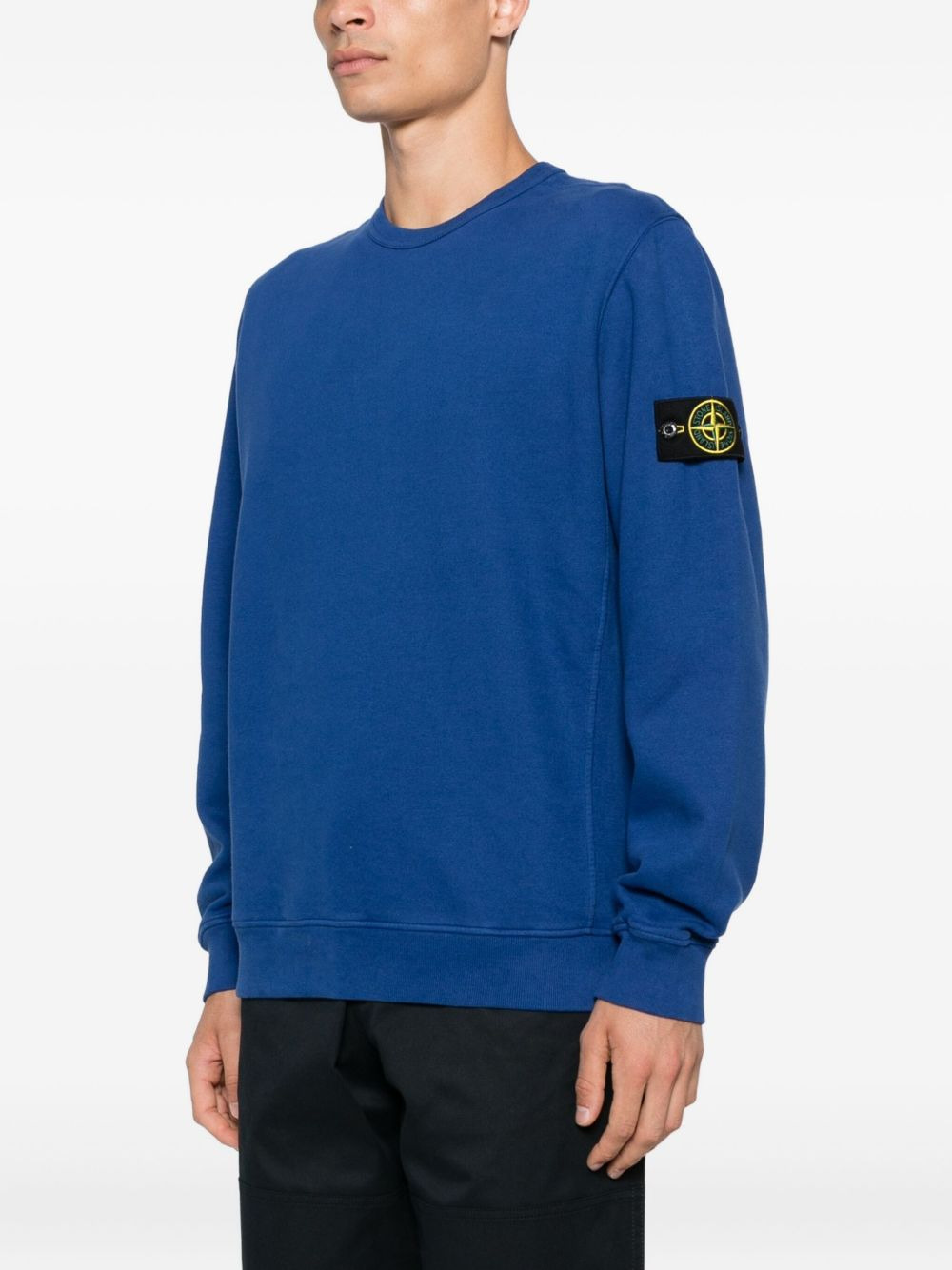 6100028 logo-patch crew-neck sweatshirt - 3