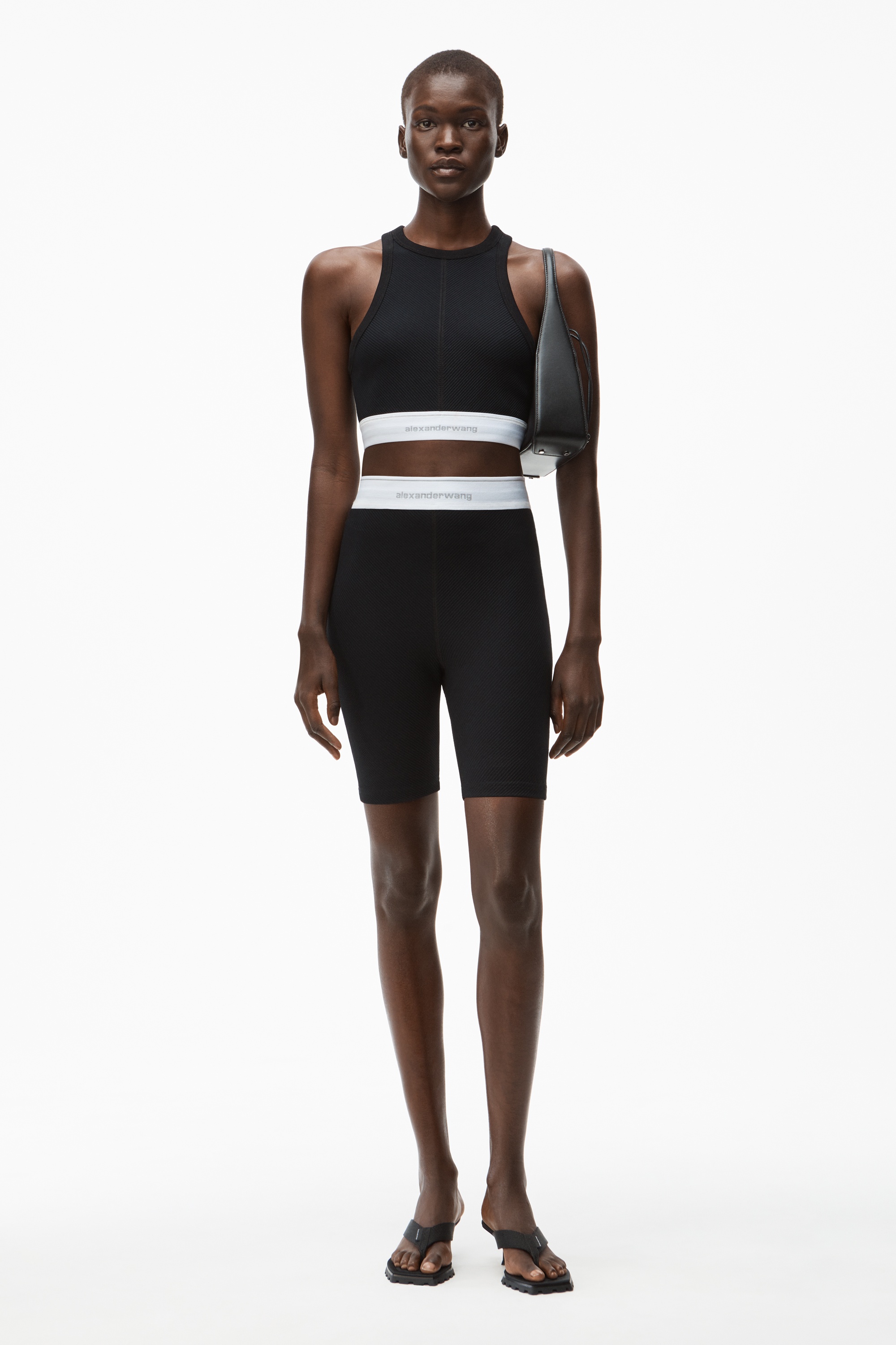 REFLECTIVE LOGO BIKE SHORT IN STRETCH KNIT - 2