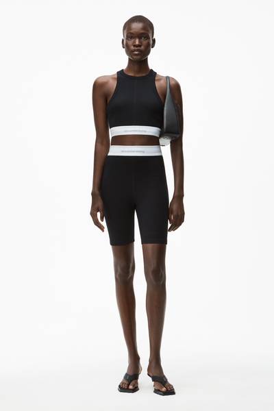 Alexander Wang REFLECTIVE LOGO BIKE SHORT IN STRETCH KNIT outlook