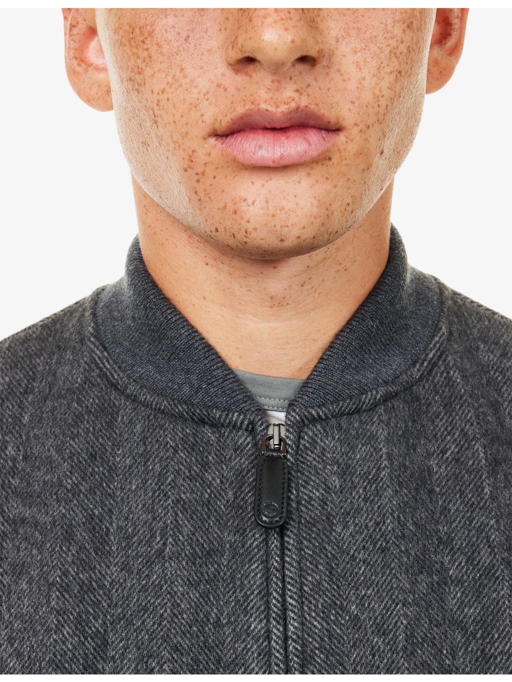 Herringbone Relaxed-Fit Cashmere Jacket - 5