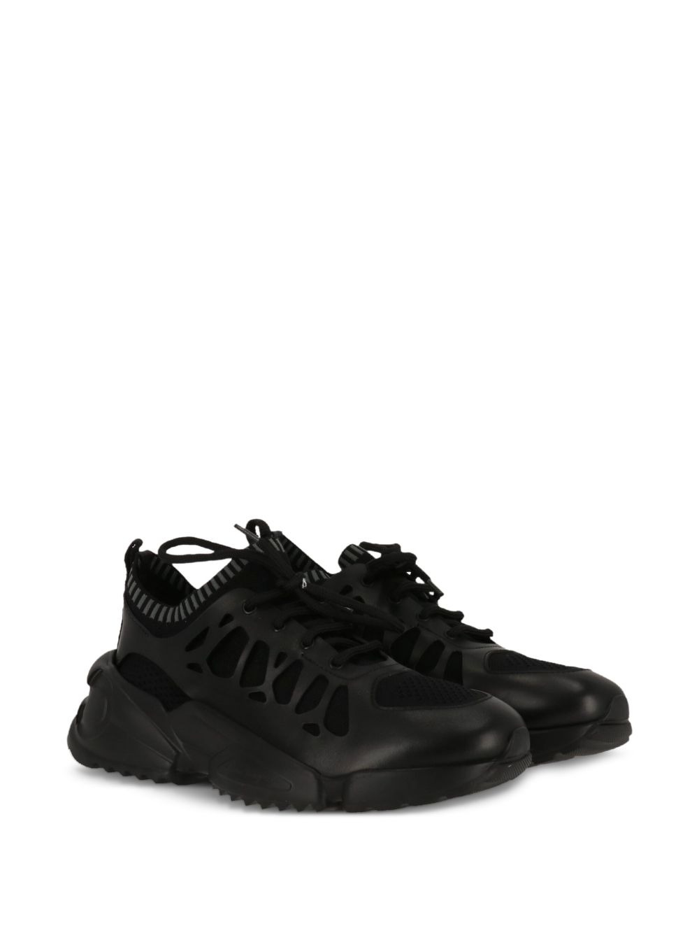 lace-up cut-out detail sneakers - 2