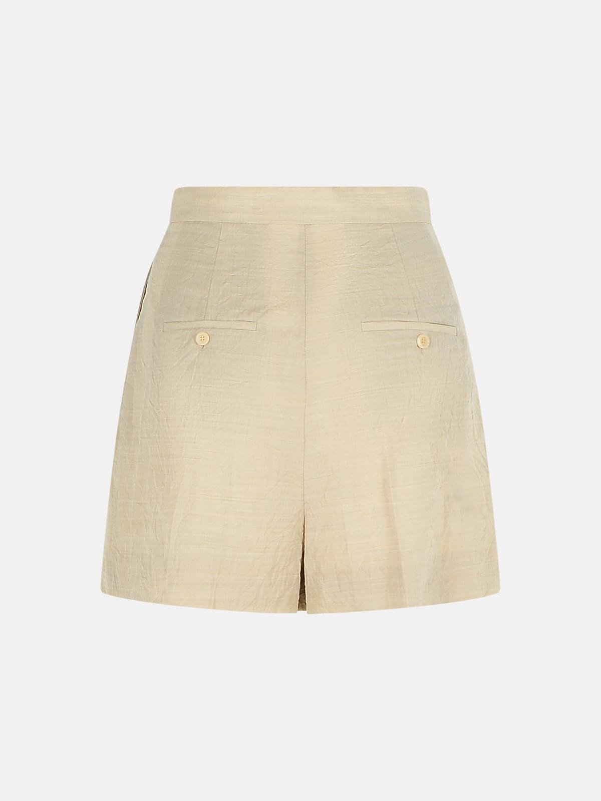 'ABISSO' BEIGE FINE WOOL PANTS - 3