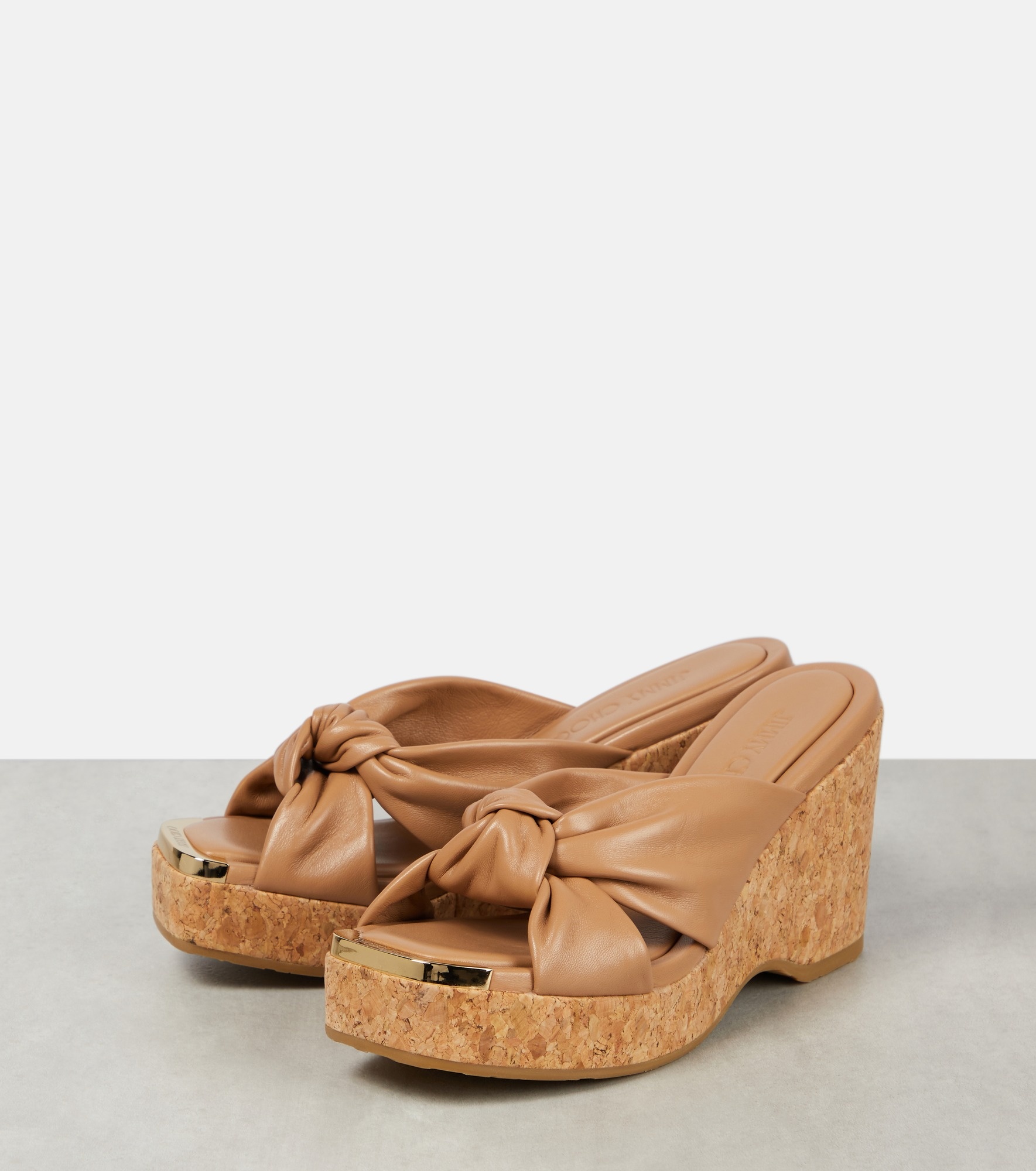 Avenue leather wedge sandals - 5