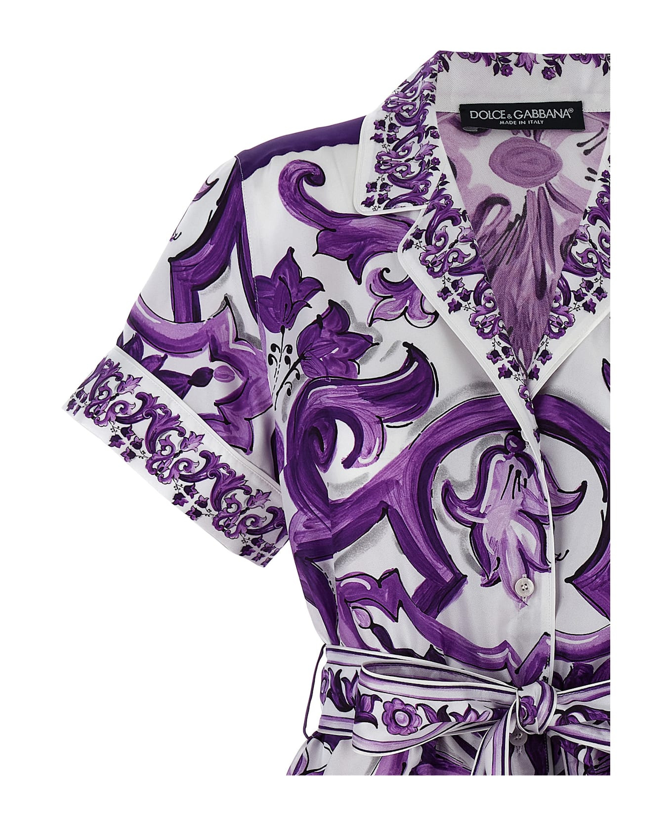 'maiolica' Print Pajama Shirt - 3