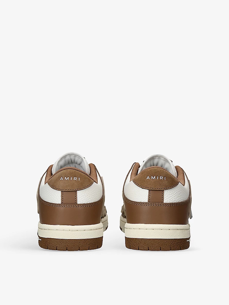 Skel panelled leather low-top trainers - 4