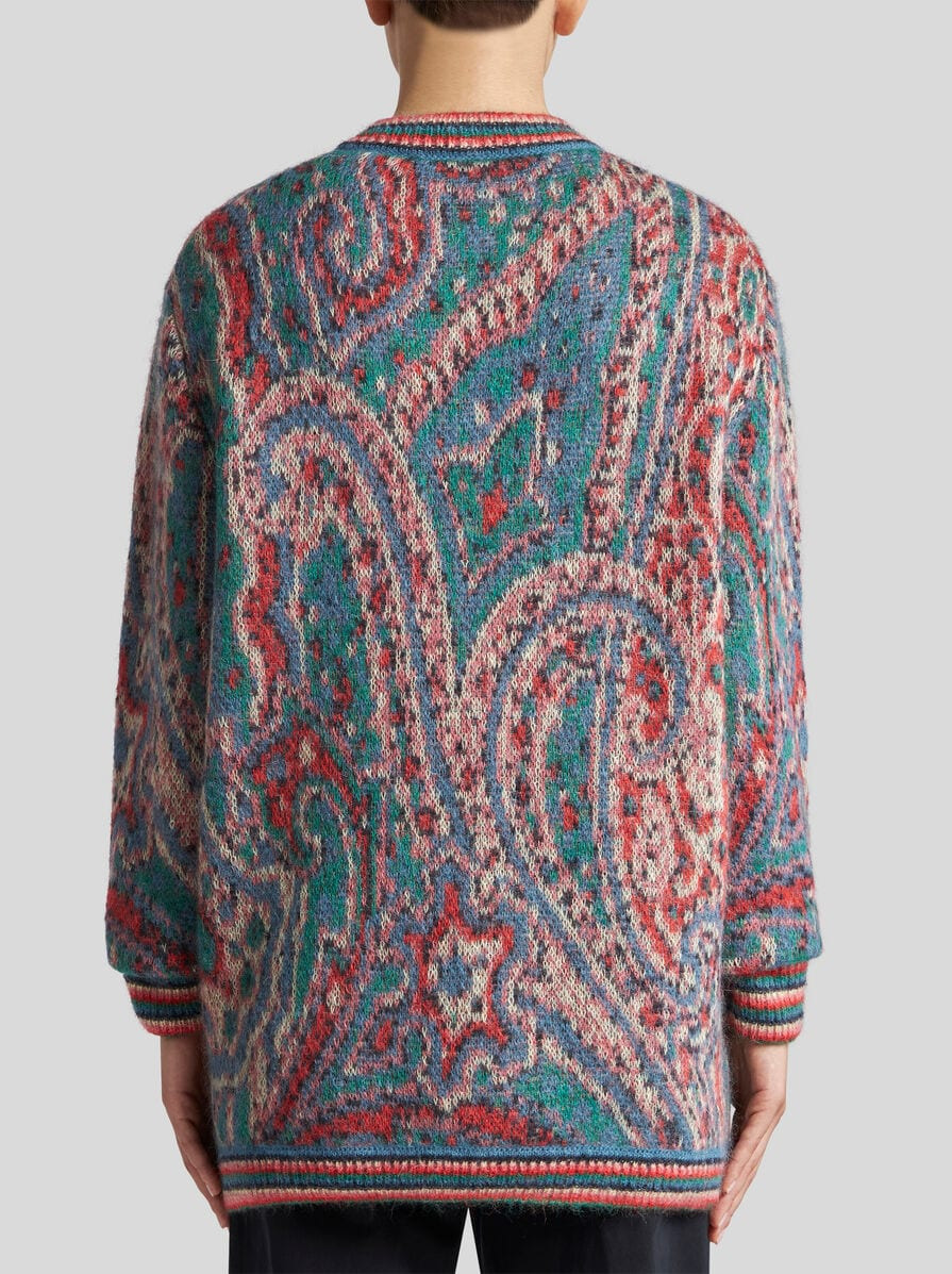 MOHAIR MAXI CARDIGAN WITH PAISLEY MOTIF - 5