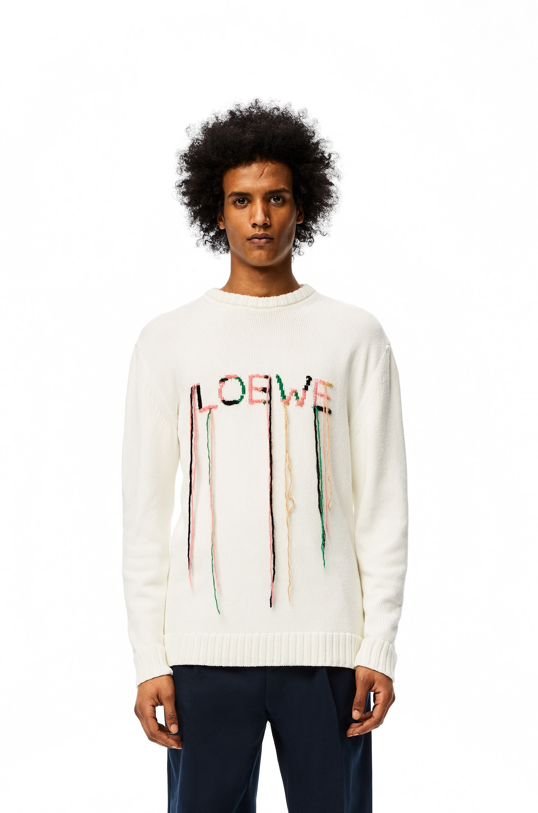 LOEWE stitch sweater in cotton - 3