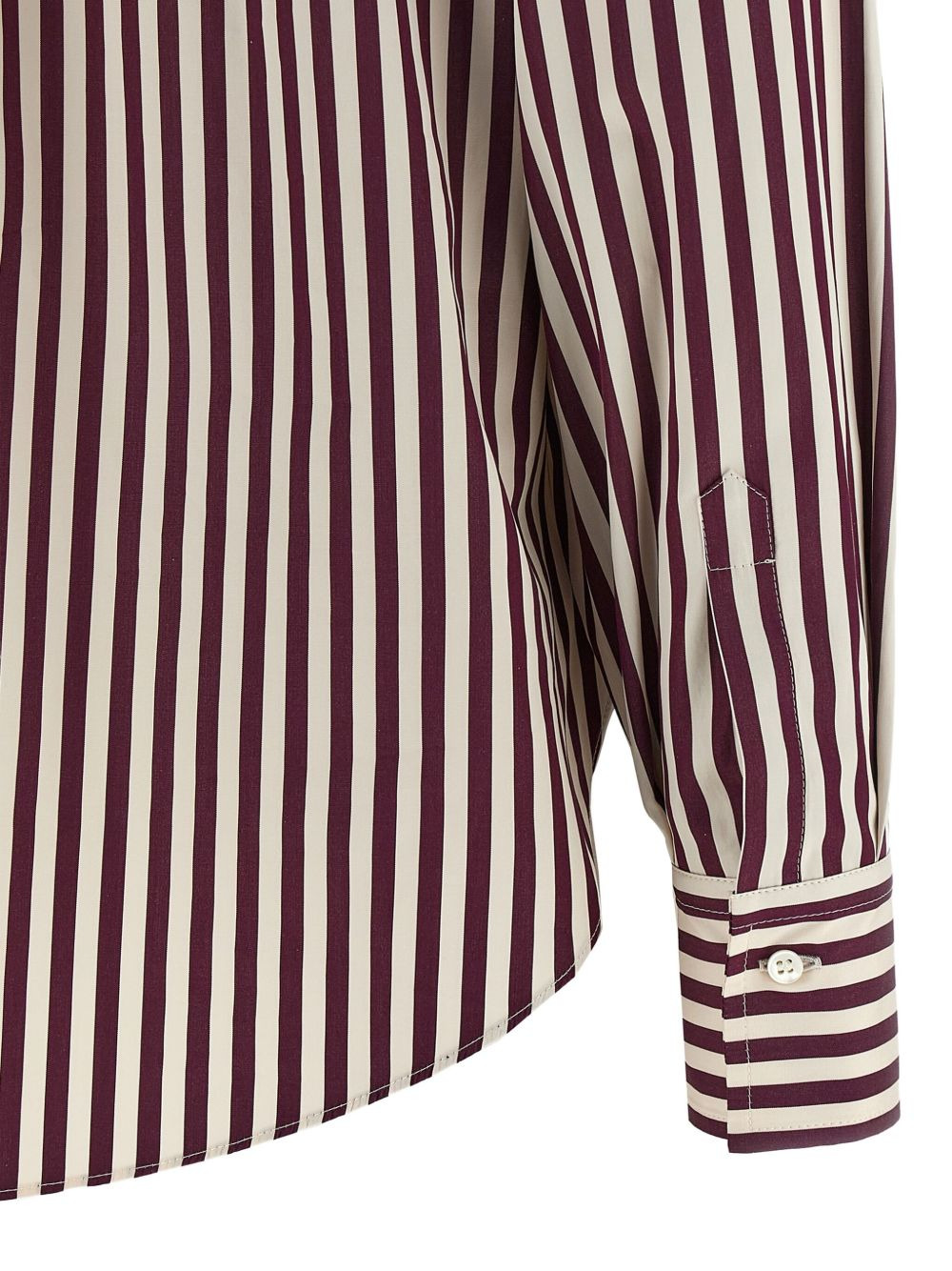Brunello Cucinelli Women Striped Cotton Shirt - 2