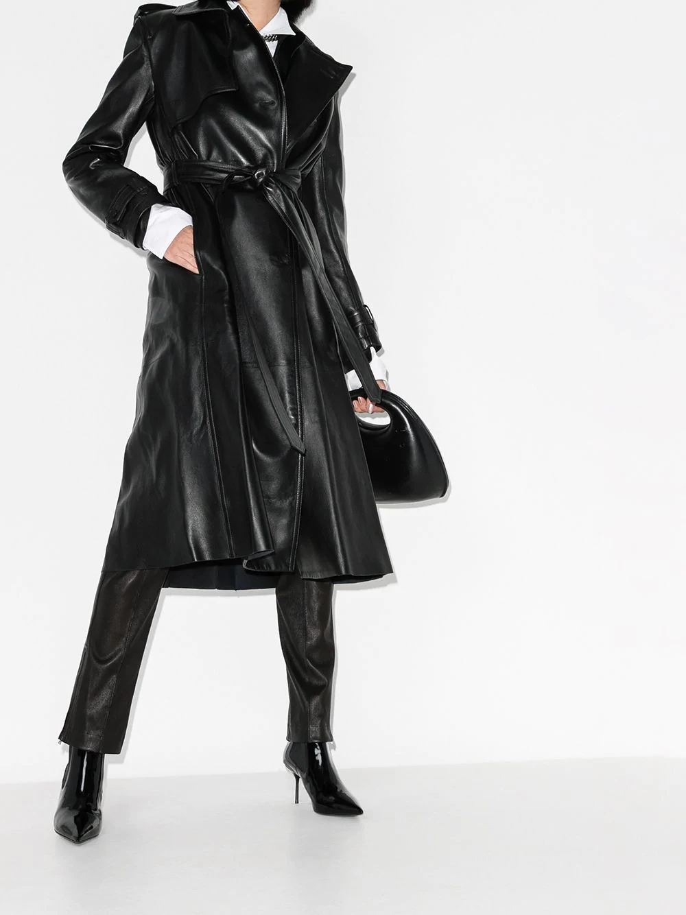 belted trench coat - 2