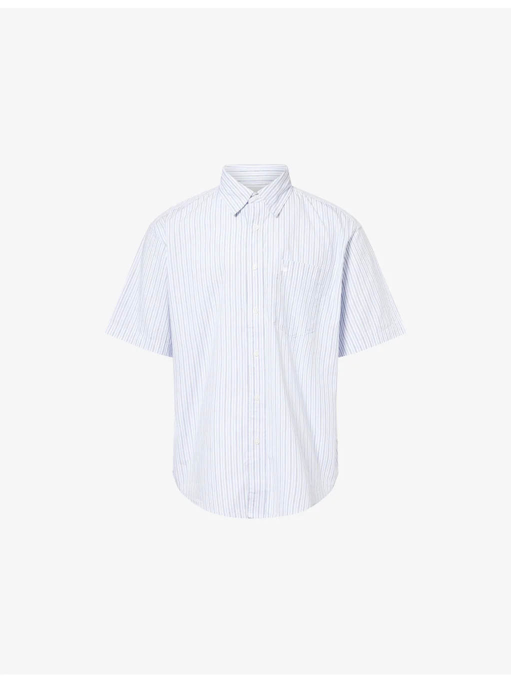 Keene Striped Short-Sleeve Cotton Shirt - 1
