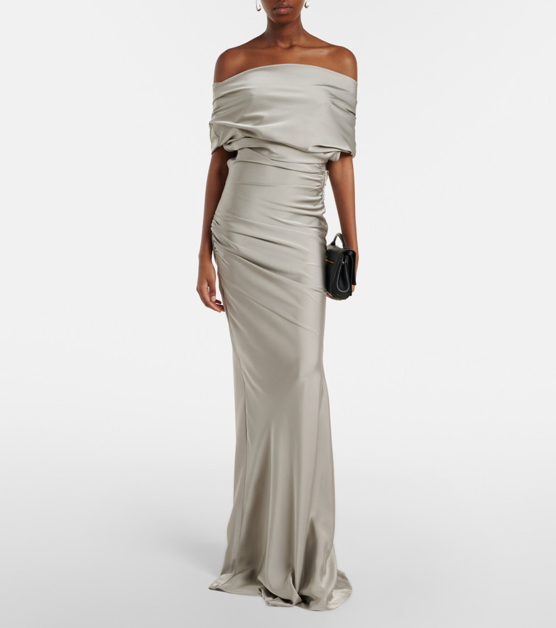 entire studios Off-shoulder satin gown outlook