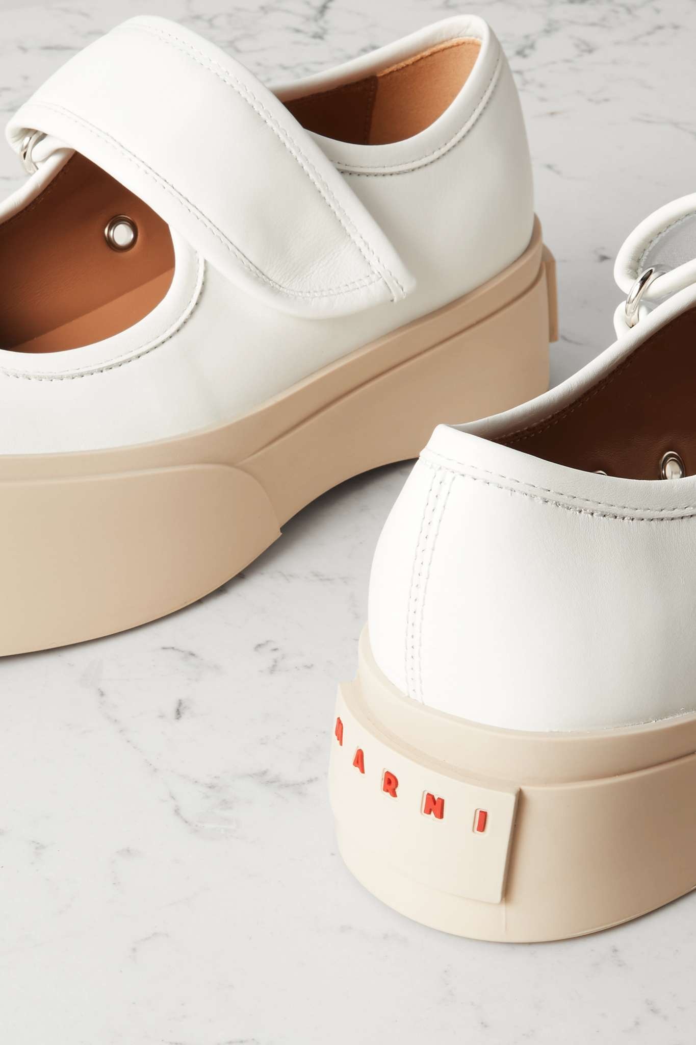 Marni Pablo leather Mary Jane platform sneakers | netaporter