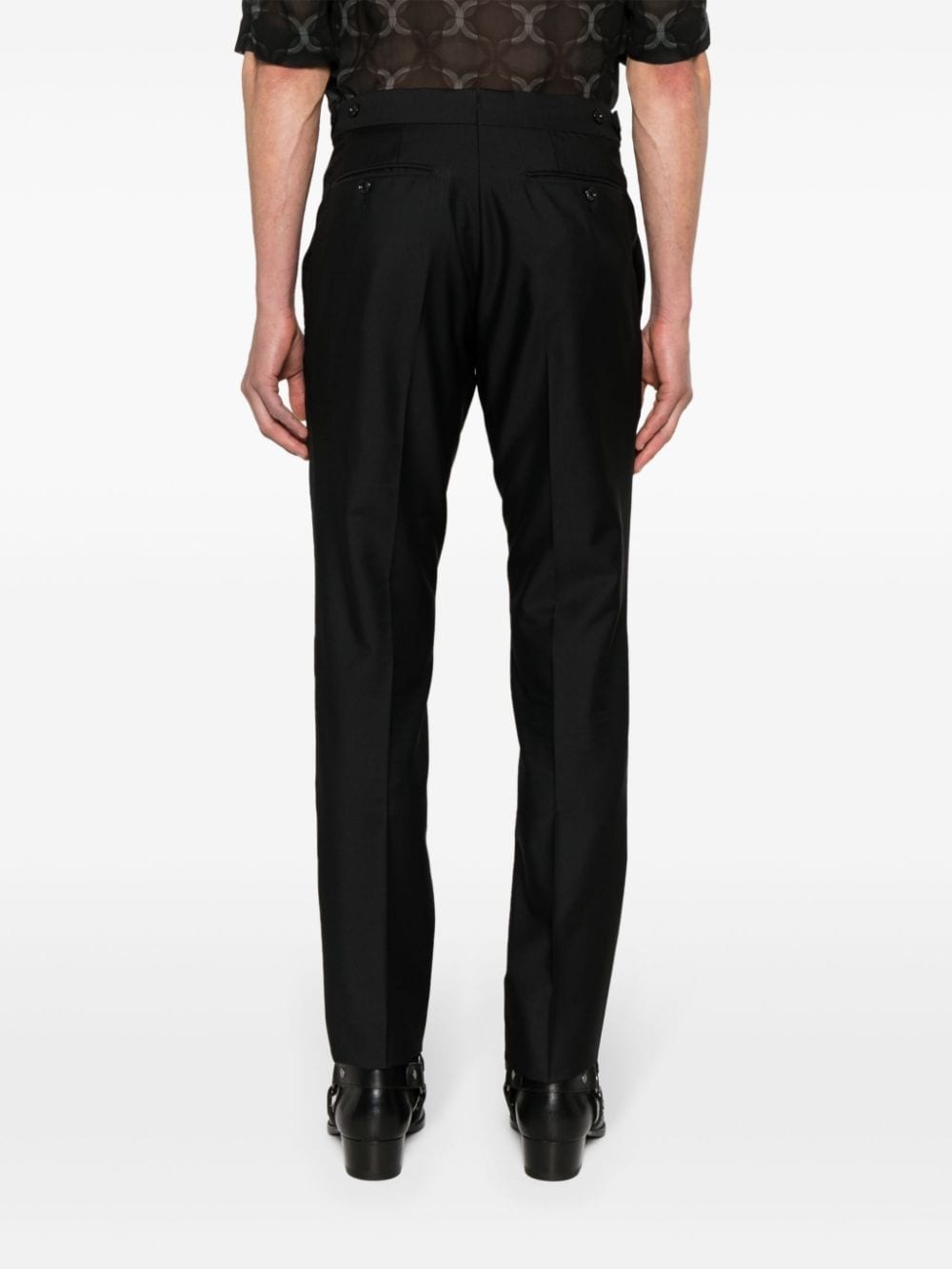 mid-rise tailored trousers - 4