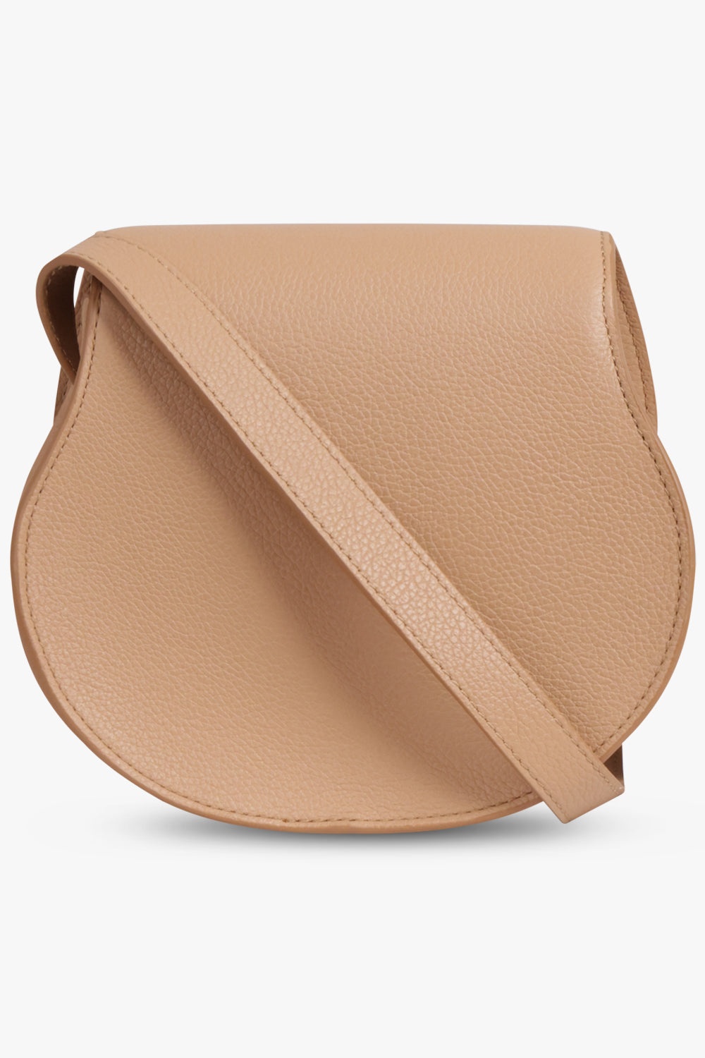 SMALL MARCIE SADDLE CROSSBODY BAG | LIGHT TAN - 6