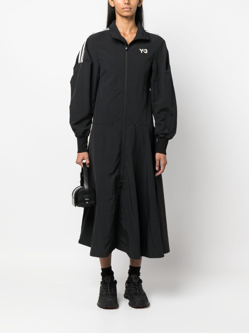 Y-3 stripe-detail flared midi dress outlook