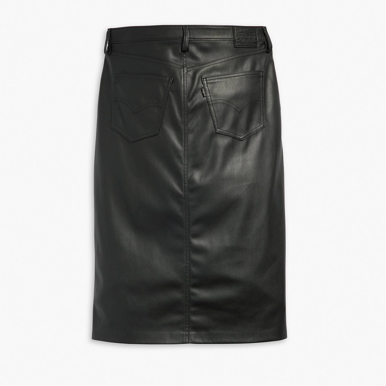 FAUX LEATHER ICON PENCIL SKIRT - 7