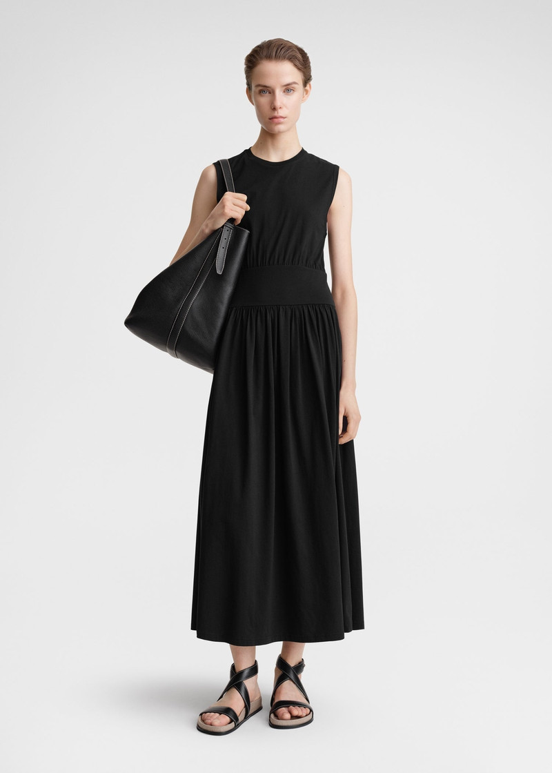 Totême Sleeveless cotton tee dress black outlook