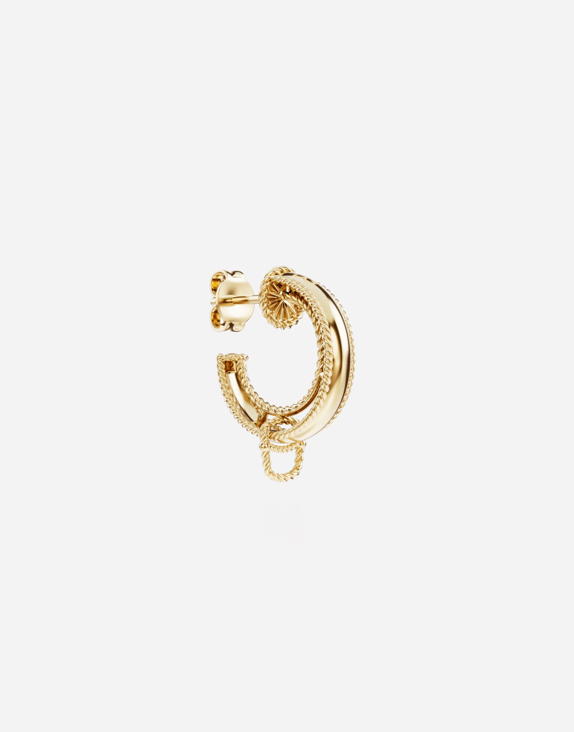 Rainbow Alphabet earring in yellow 18kt gold - 1