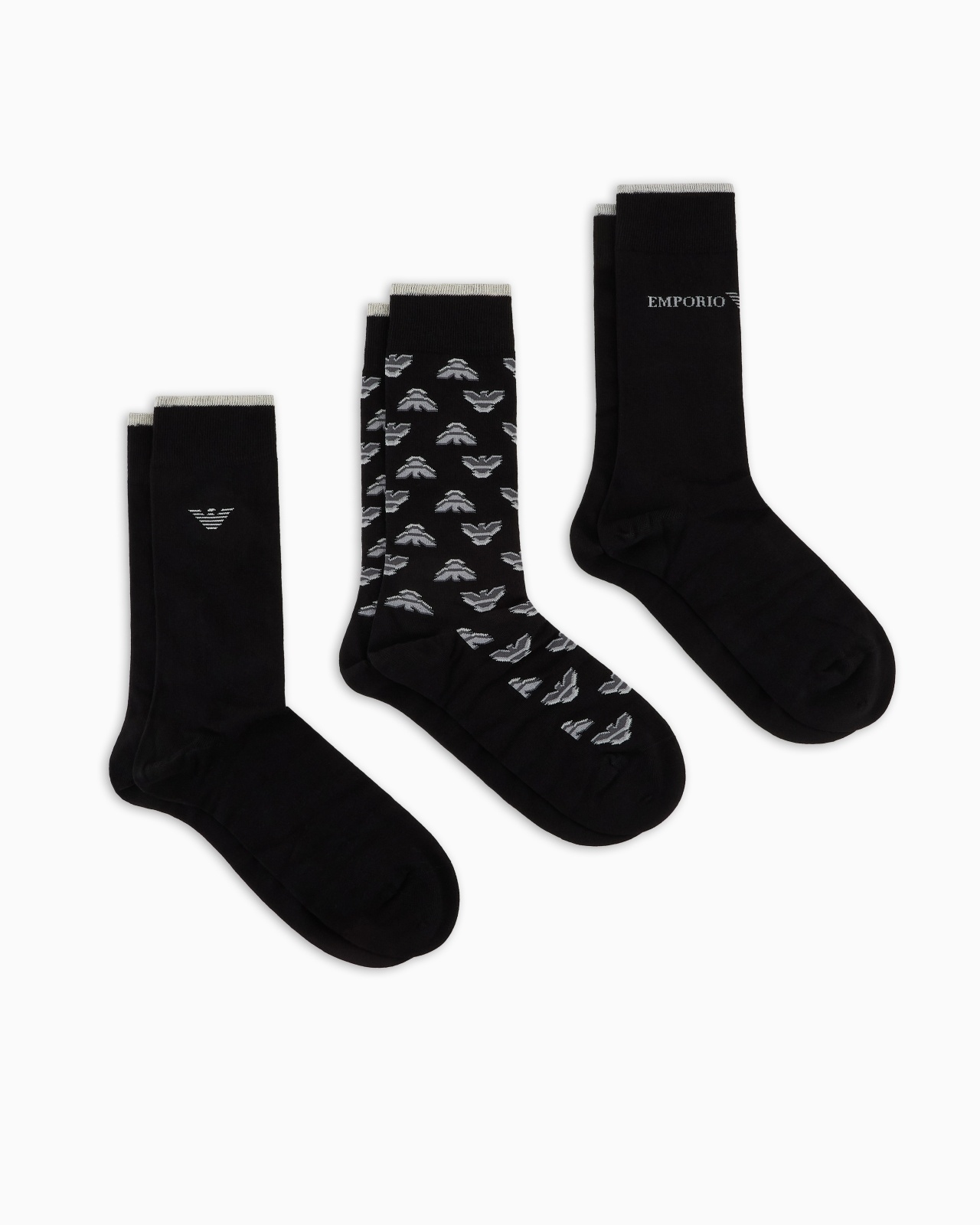 GIFT PACK OF 3 SOCKS WITH JACQUARD LOGO - 1