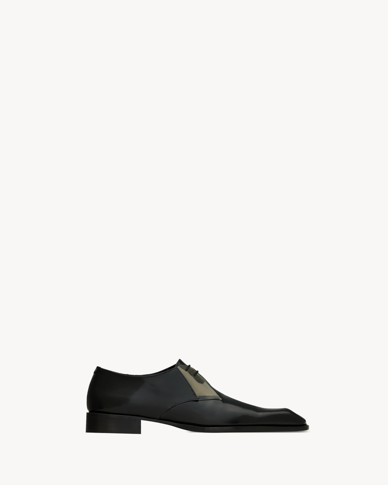 NICO DERBIES IN GLAZED LEATHER AND TPU 1