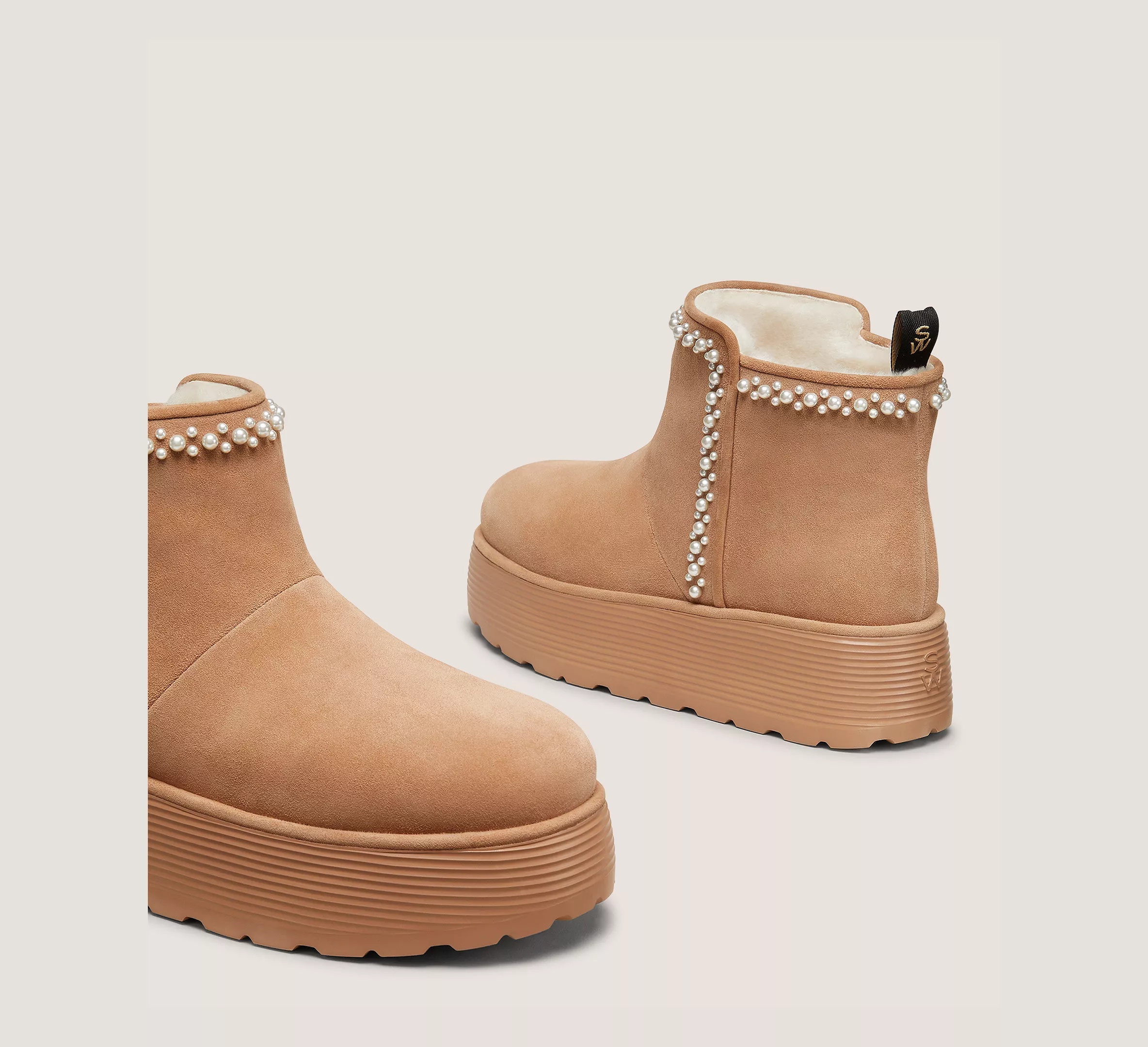 NELLIE PEARL FLATFORM BOOTIE - 3