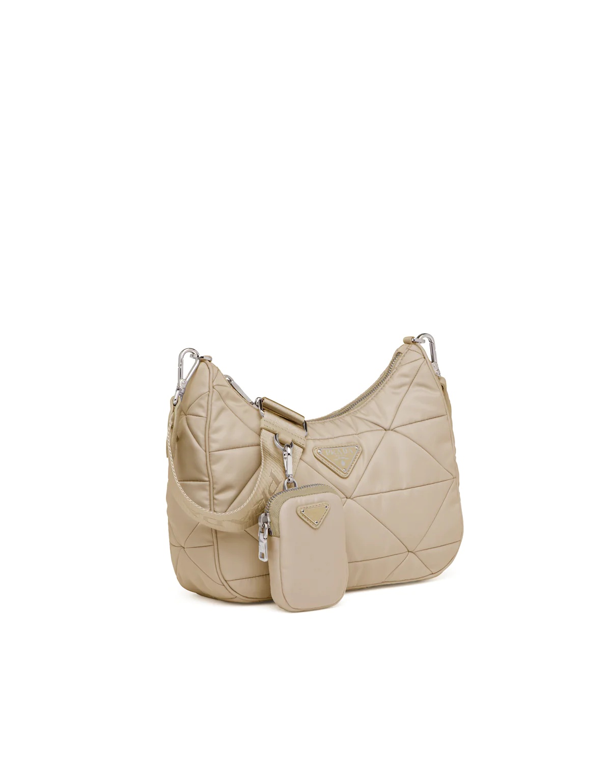 Re-Nylon padded hobo bag - 2