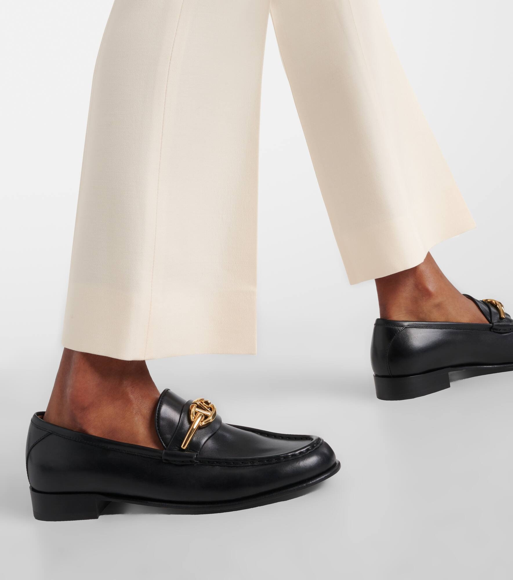 Crêpe Couture mid-rise straight pants - 5