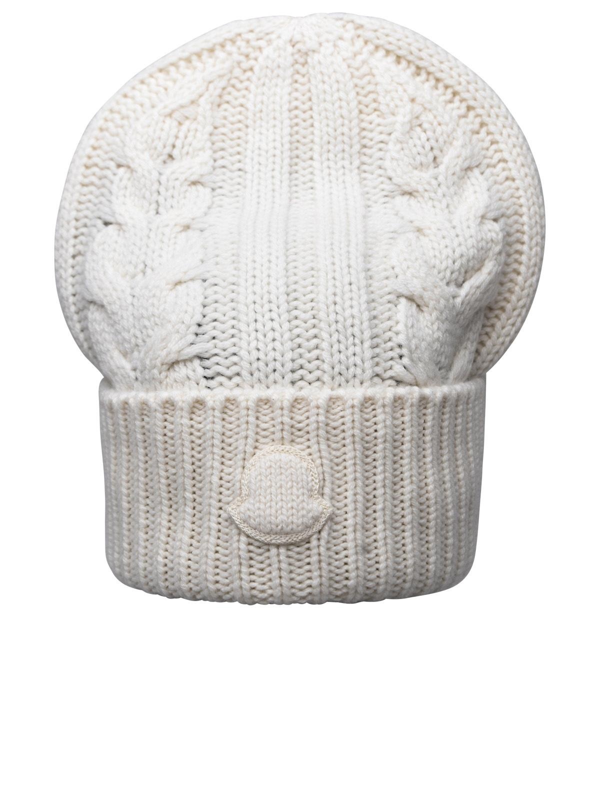 Moncler White Cashmere Cap Woman - 1