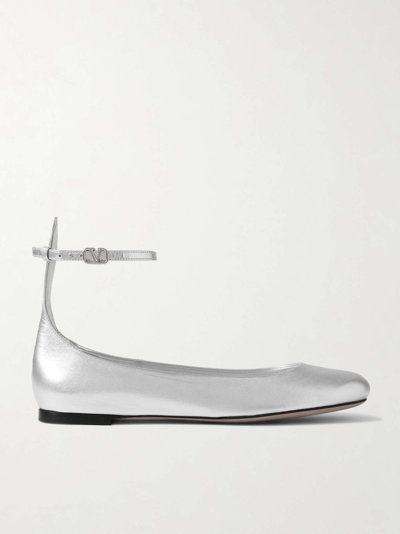 Tan-Go metallic leather ballet flats - 1