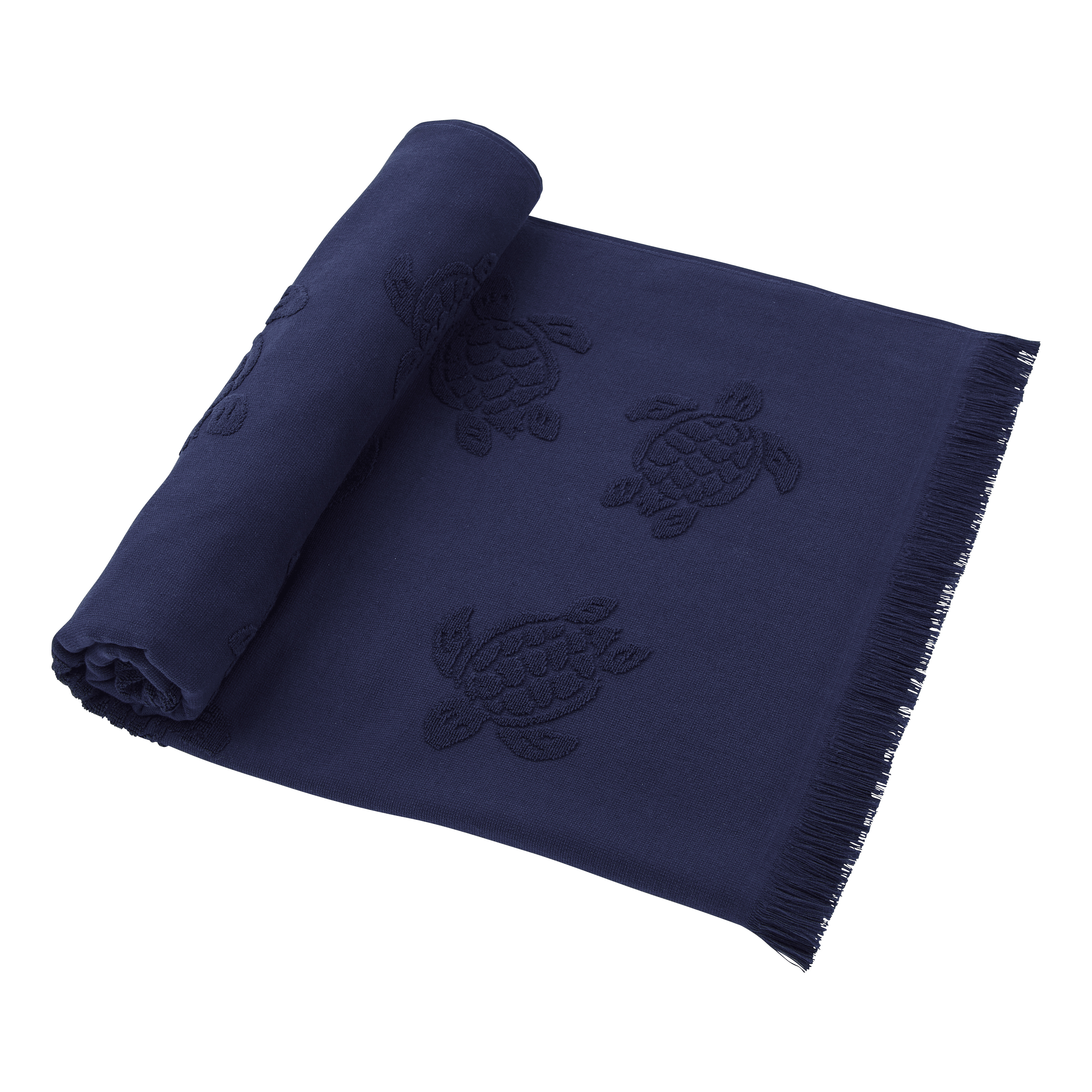 Beach Fouta in Organic Cotton Turtles Jacquard - 3