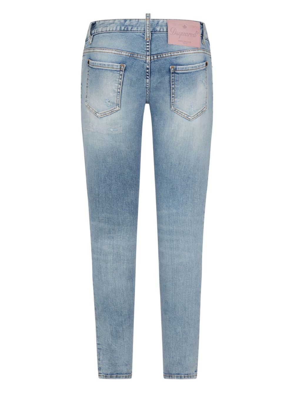 distressed tapered jeans - 2