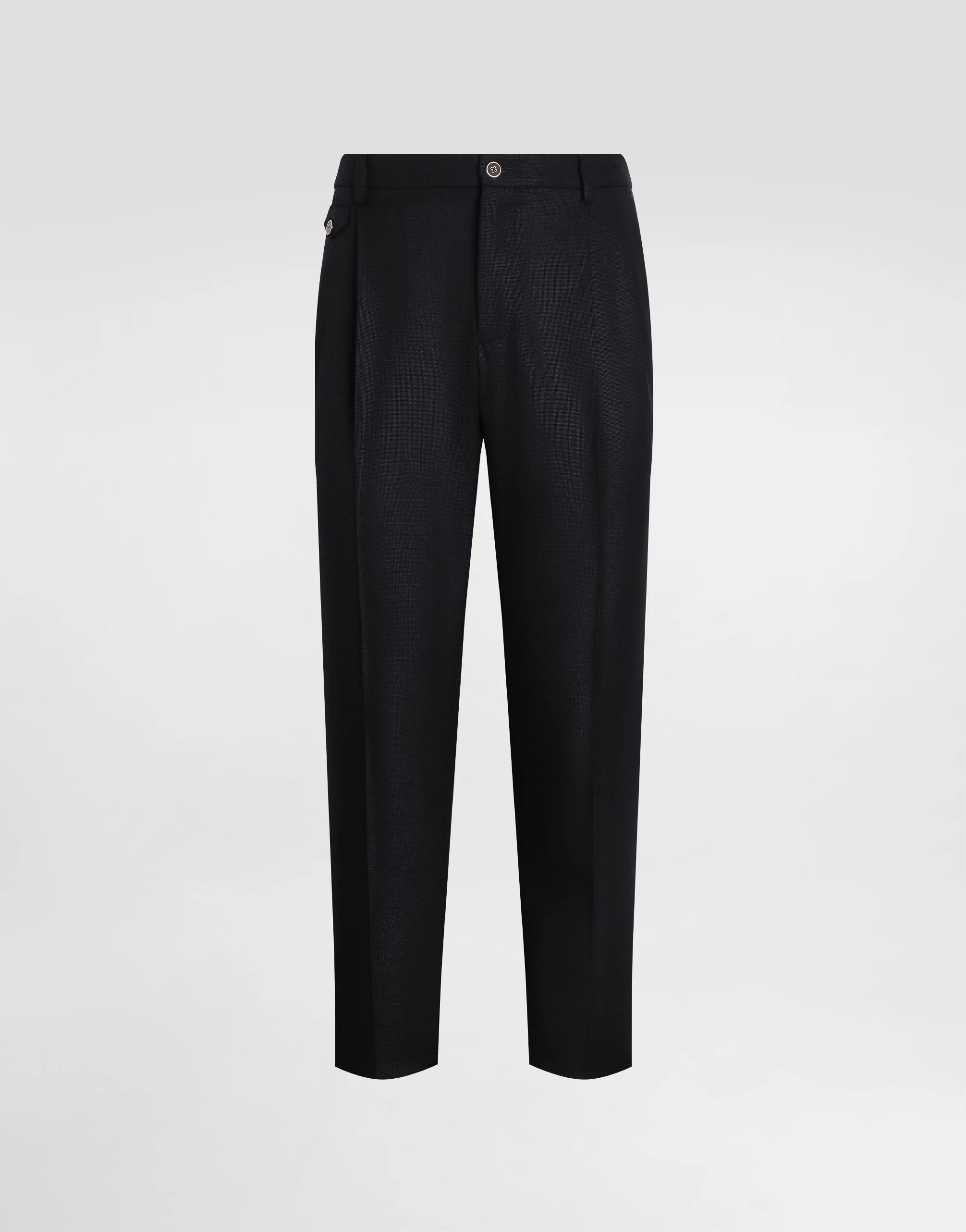 Wool pants with double darts - 1