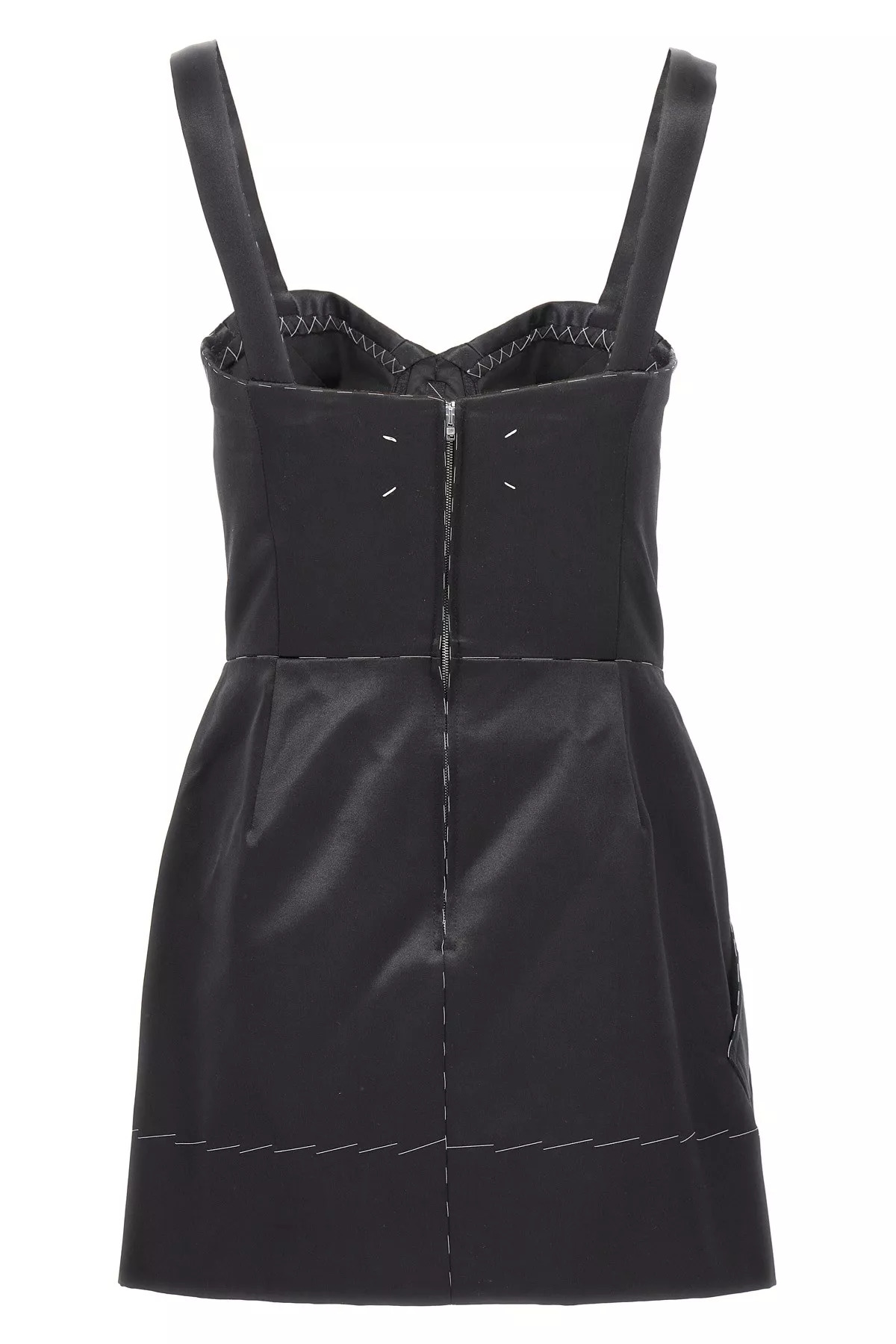 Contrast stitching corset dress - 3