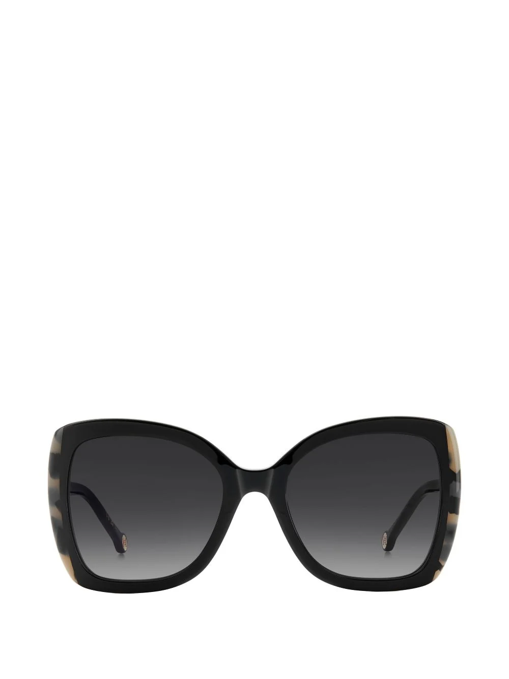 tortoiseshell-effect squared-frame sunglasses - 1
