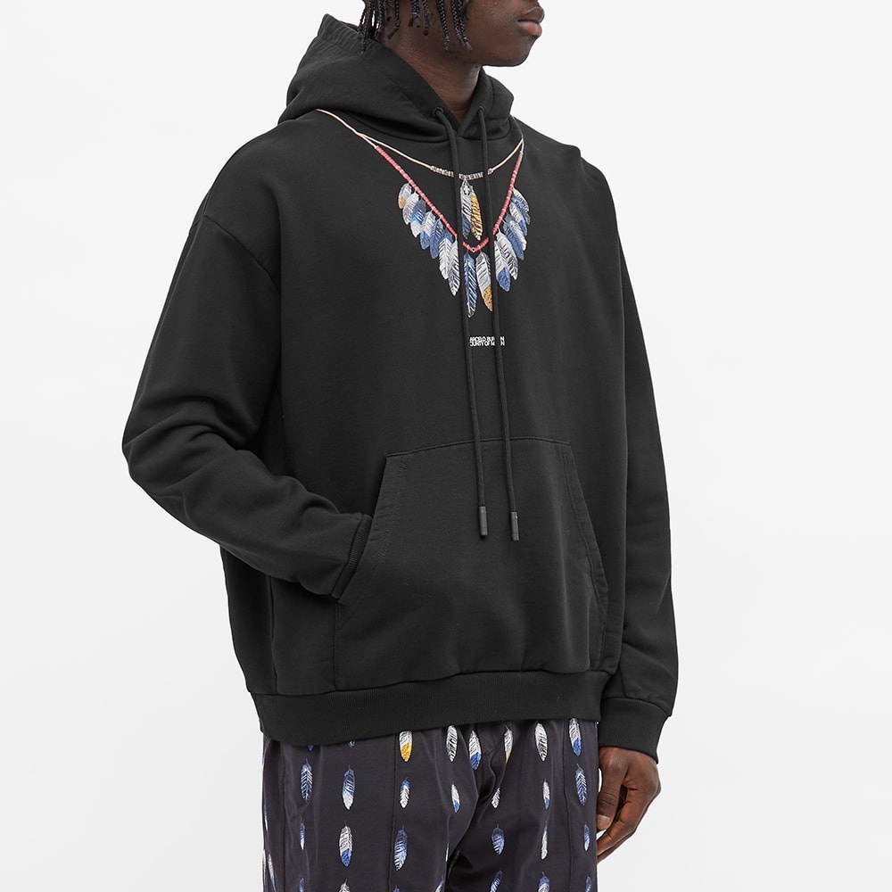 Marcelo Burlon Dbl Chain Feathers Oversized Hoody - 4