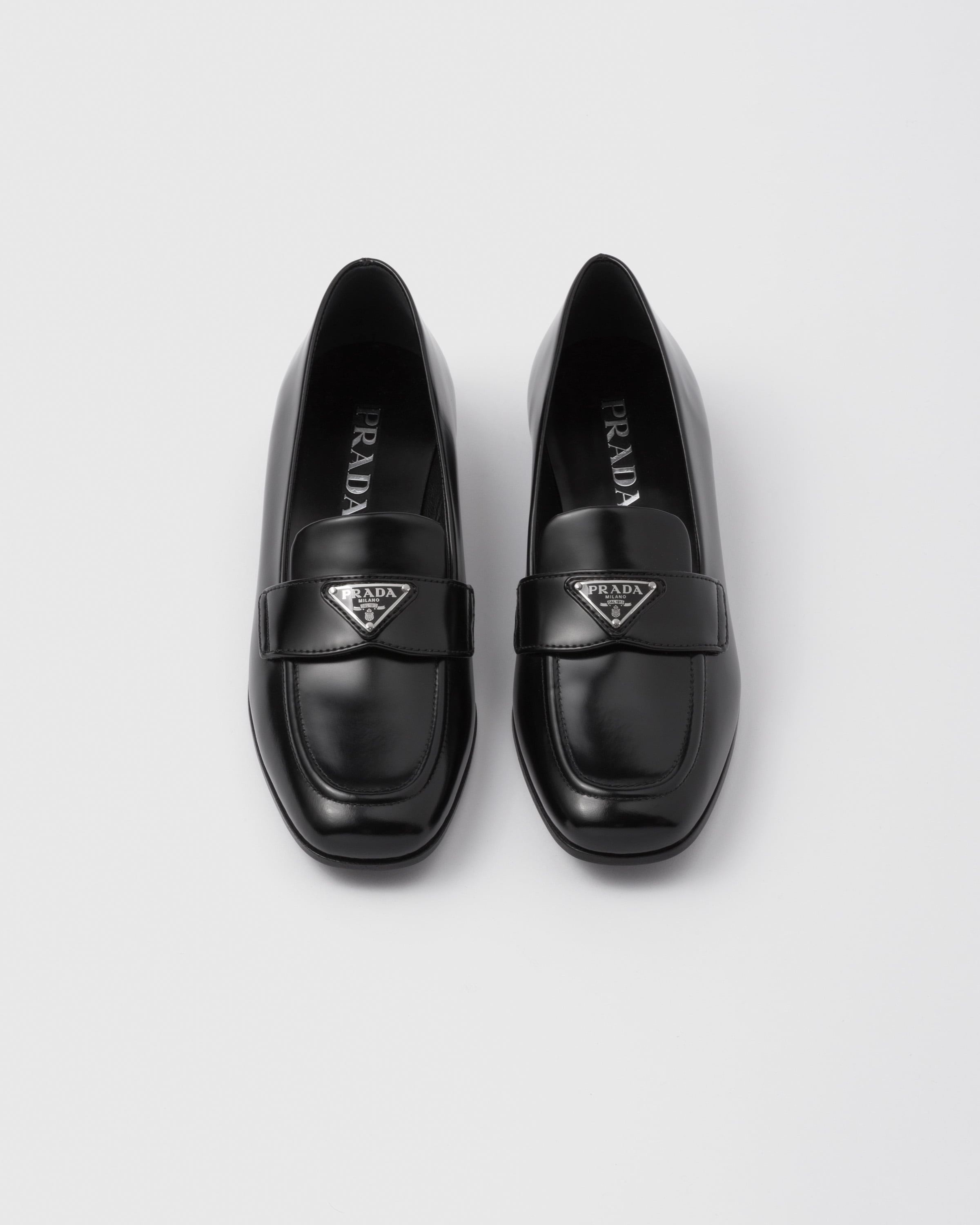 Brushed leather loafers - 4