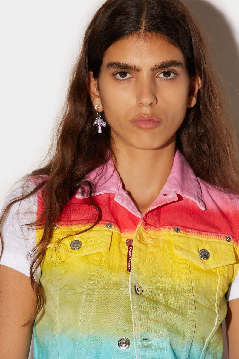 RAINBOW WASH DENIM VEST 3