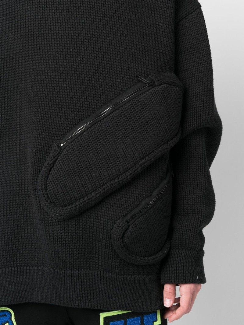 zip-compartment crew-neck sweatshirt 5