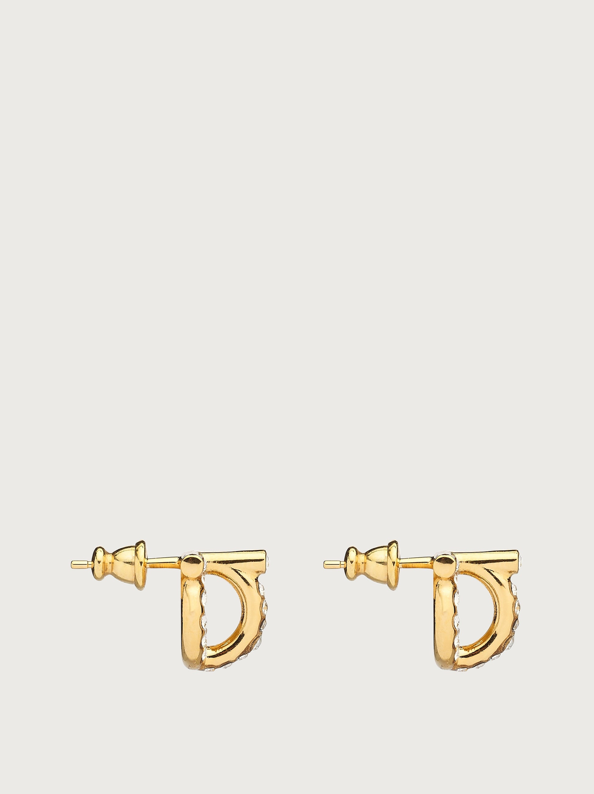 Gancini 3D earrings with crystals - 2