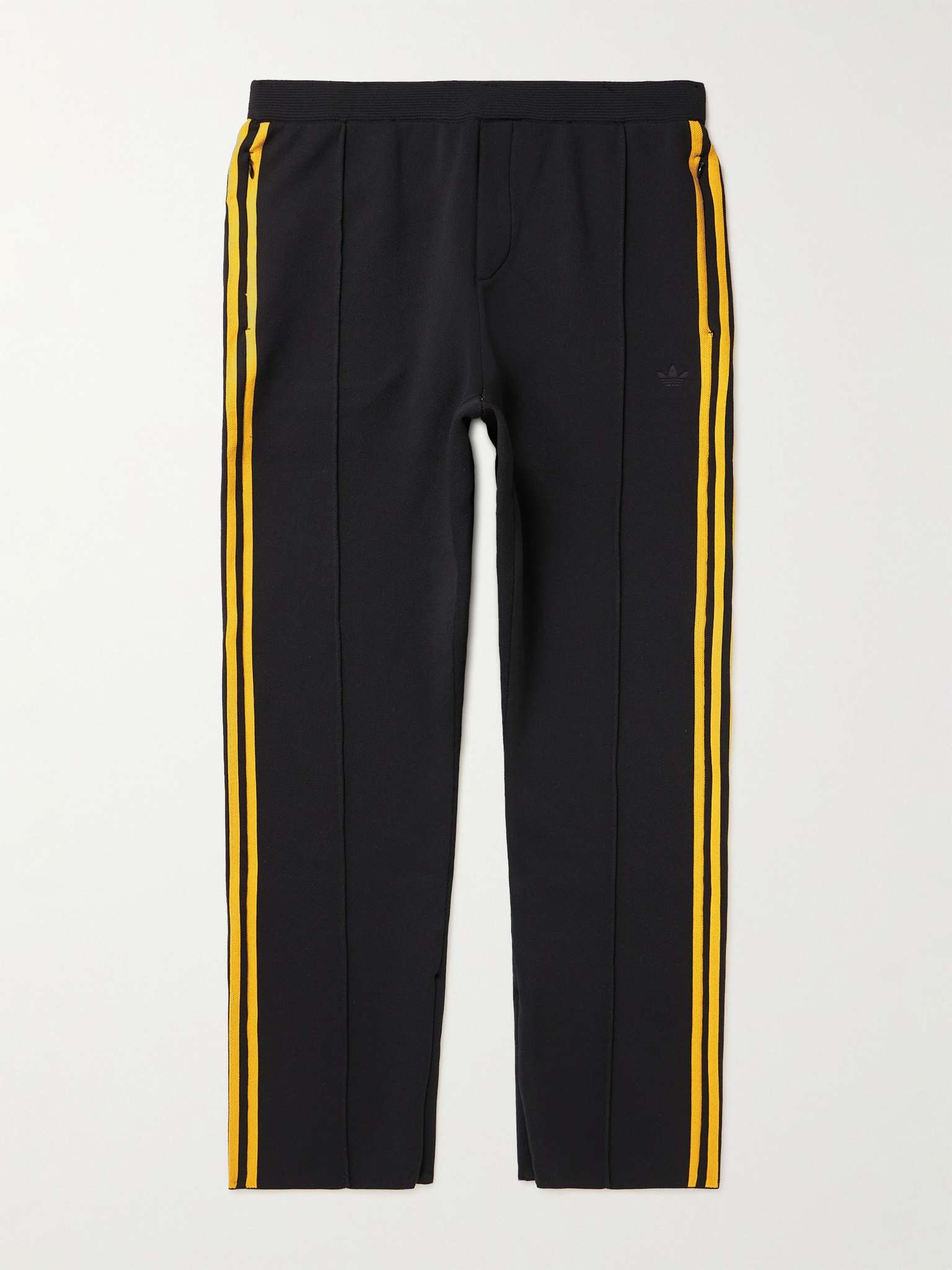 + Wales Bonner Slim-Fit Straight-Leg Striped Pleated Knitted Sweatpants - 1