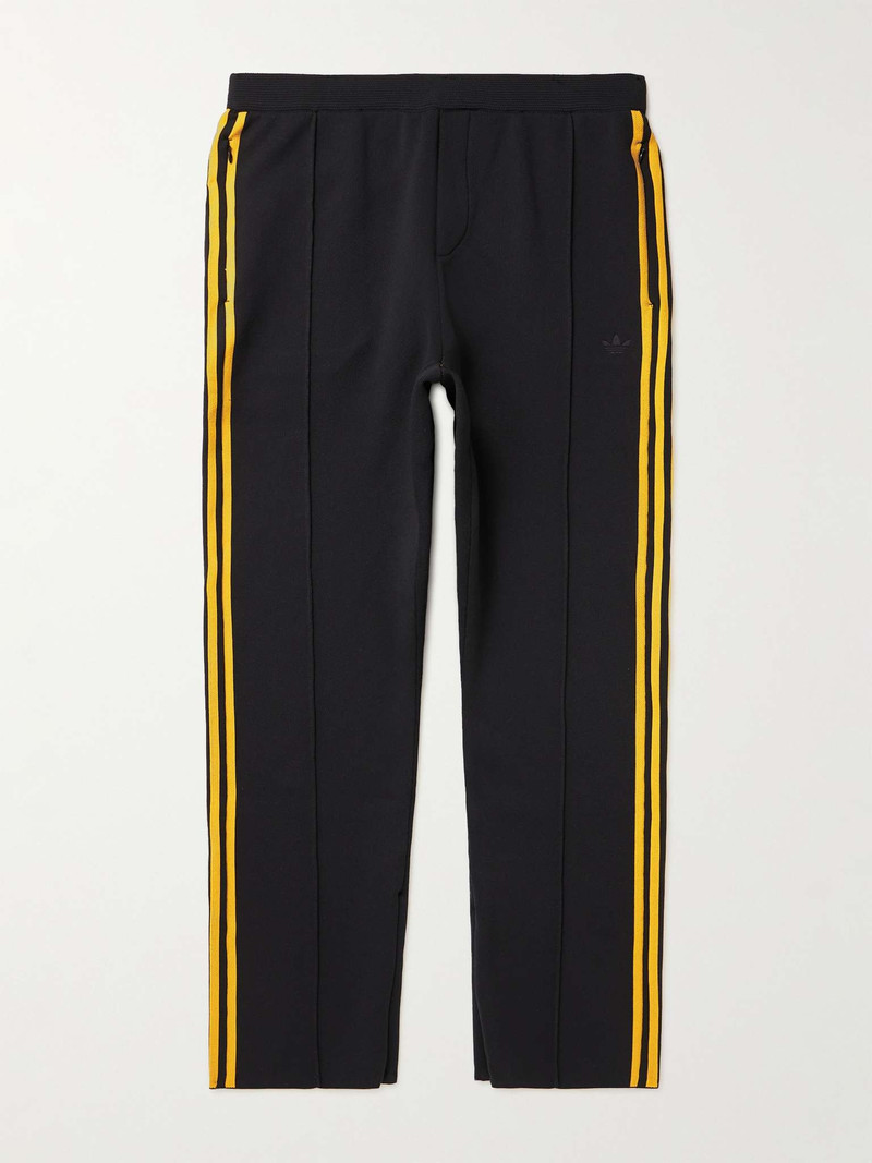 + Wales Bonner Slim-Fit Straight-Leg Striped Pleated Knitted Sweatpants 1