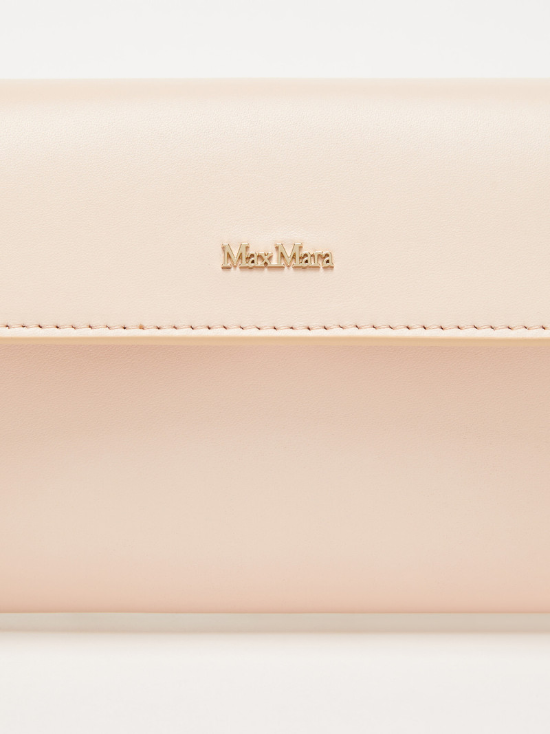 LONGENVELOPE Smooth semi-gloss leather clutch bag 4